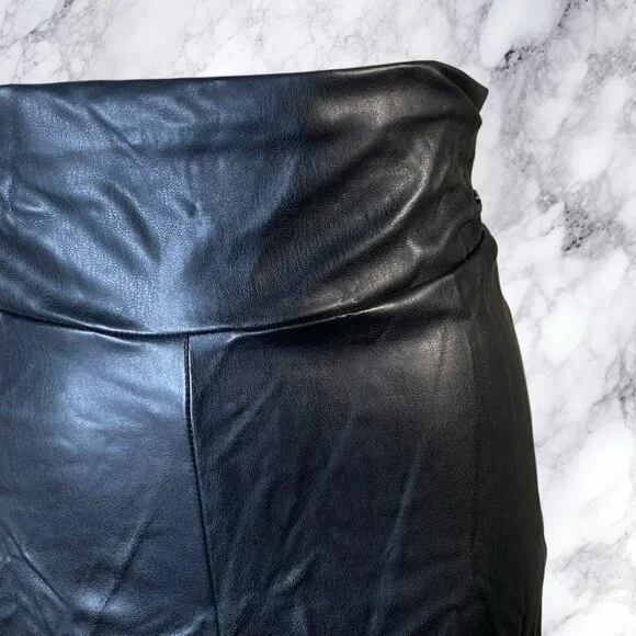 Nookie Viktoria Faux Leather Pants Matte Black